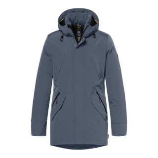 District winter jacket winter with hood (parka, windproof, warm) airforce blue men's