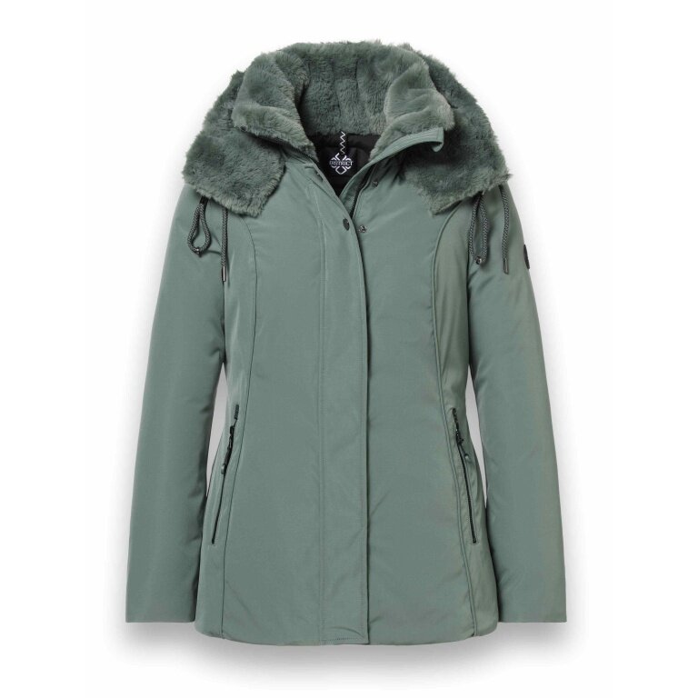District Winter Jacket Eclipse with Hood (Coat, Windproof, Water-Repellent) Olive Green Ladies