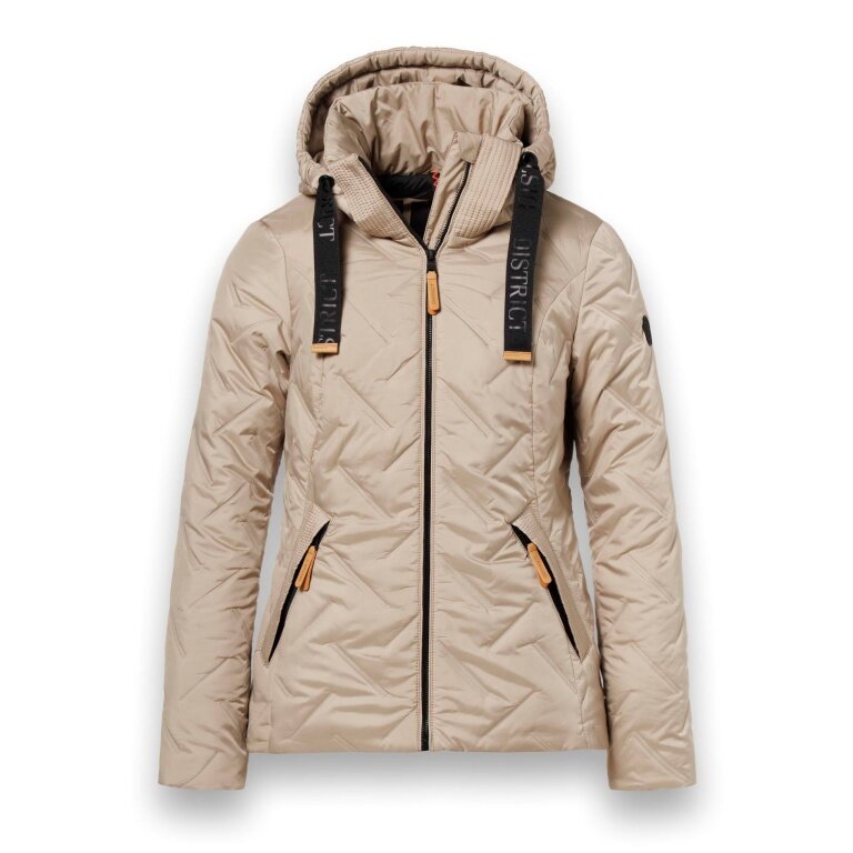 District Winter Jacket Frejus (with hood, windproof, water-repellent) sand brown ladies