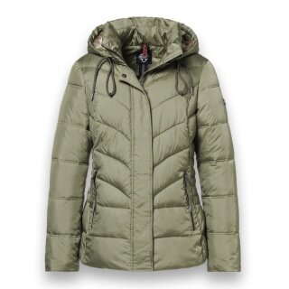 District Winter Jacket Montana (with hood, lined, water-repellent) olive green ladies