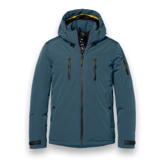 District Winter Jacket Wedge with Hood (warm, water-repellent) steel blue men's