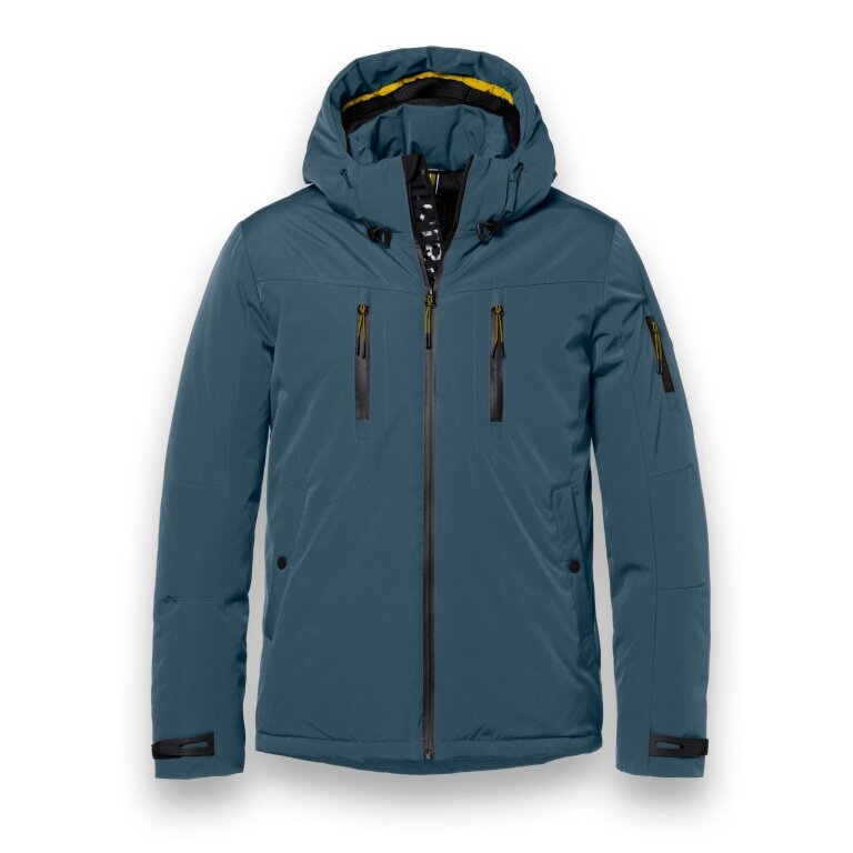 District Winter Jacket Wedge with Hood (warm, water-repellent) steel blue men's