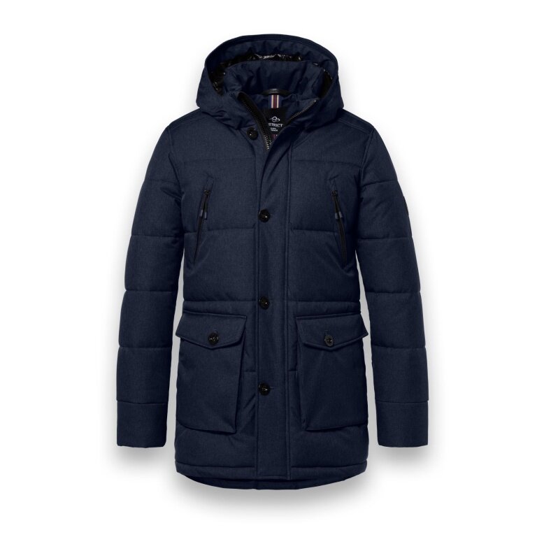 District Winter Jacket Wisconsin with Hood (Parka, windproof, warm) navy blue men's