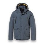 District Winter Jacket Wolf with Hood (windproof, lightweight padding, warm) airforce blue men's