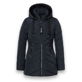 District winter jacket workout with hood (coat, water-repellent) navy blue ladies