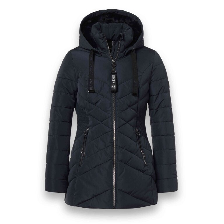 District winter jacket workout with hood (coat, water-repellent) navy blue ladies