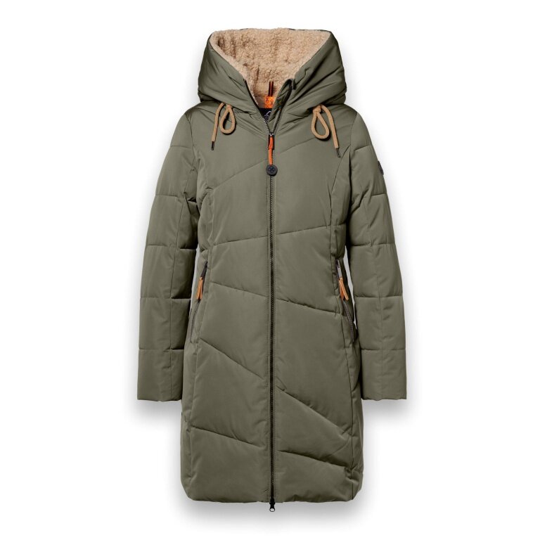 District Winter Coat Courchevel (with hood, water-repellent, windproof) olive green ladies