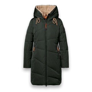 District Winter Coat Courchevel (with hood, water-repellent, windproof) dark green ladies