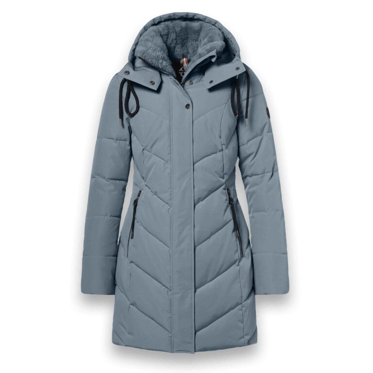 District Winter Coat Zodiac (with hood, warm, water-repellent) mineral blue ladies