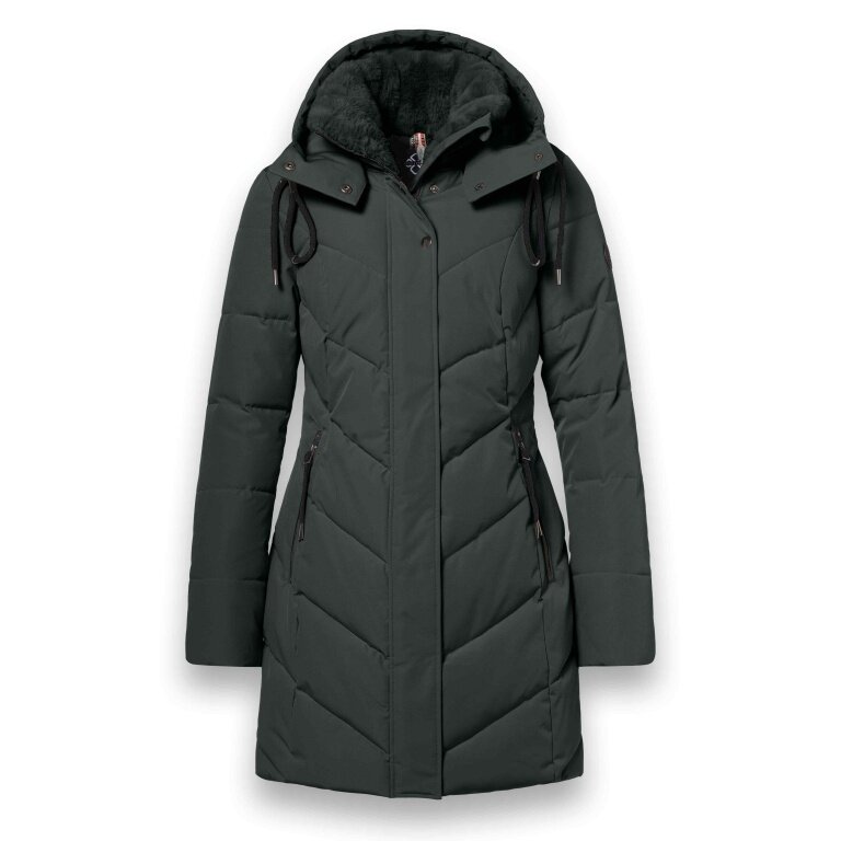 District Winter Coat Zodiac (with hood, warm, water-repellent) dark grey ladies