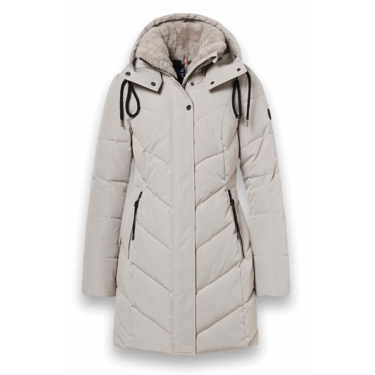 District Winter Coat Zodiac (with hood, warm, water-repellent) beige ladies