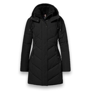 District Winter Coat Zodiac (with hood, warm, water-repellent) black ladies