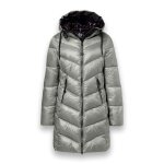 District Winter Coat Sapporo (with hood, water-repellent) silver ladies