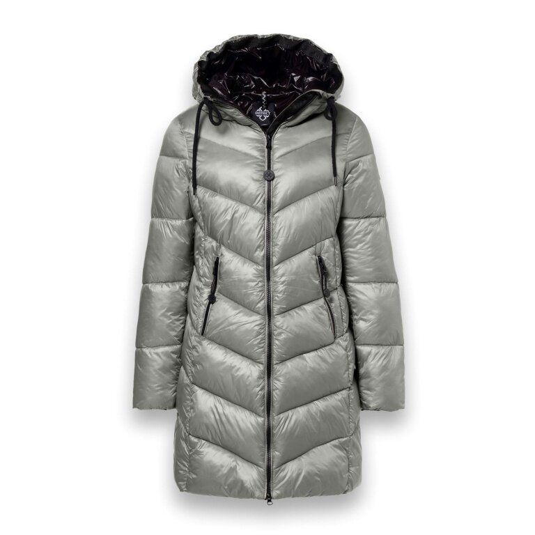 District Winter Coat Sapporo (with hood, water-repellent) silver ladies