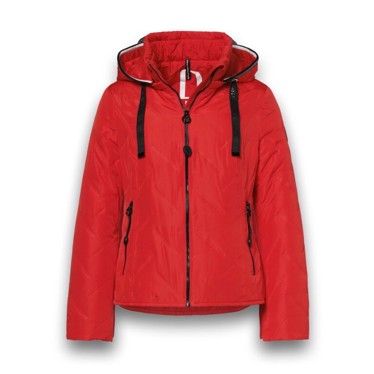 District Transition Jacket Bluebell (with hood, water-repellent) red ladies