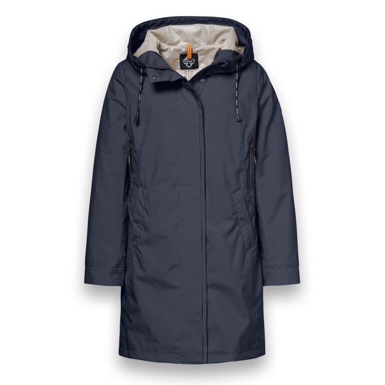 District Transition Jacket Dandelion (Parka, with hood, water-repellent) dark blue ladies