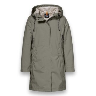 District Transition Jacket Dandelion (Parka, with hood, water-repellent) olive green ladies
