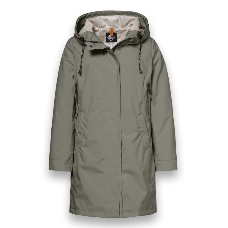 District Transition Jacket Dandelion (Parka, with hood, water-repellent) olive green ladies