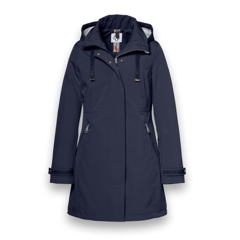 District Transition Jacket Poppy (Parka, with hood, water-repellent) navy blue ladies