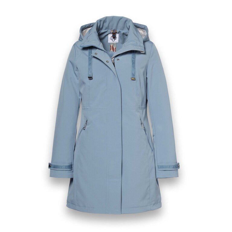 District Transition Jacket Poppy (Parka, with hood, water-repellent) light blue ladies