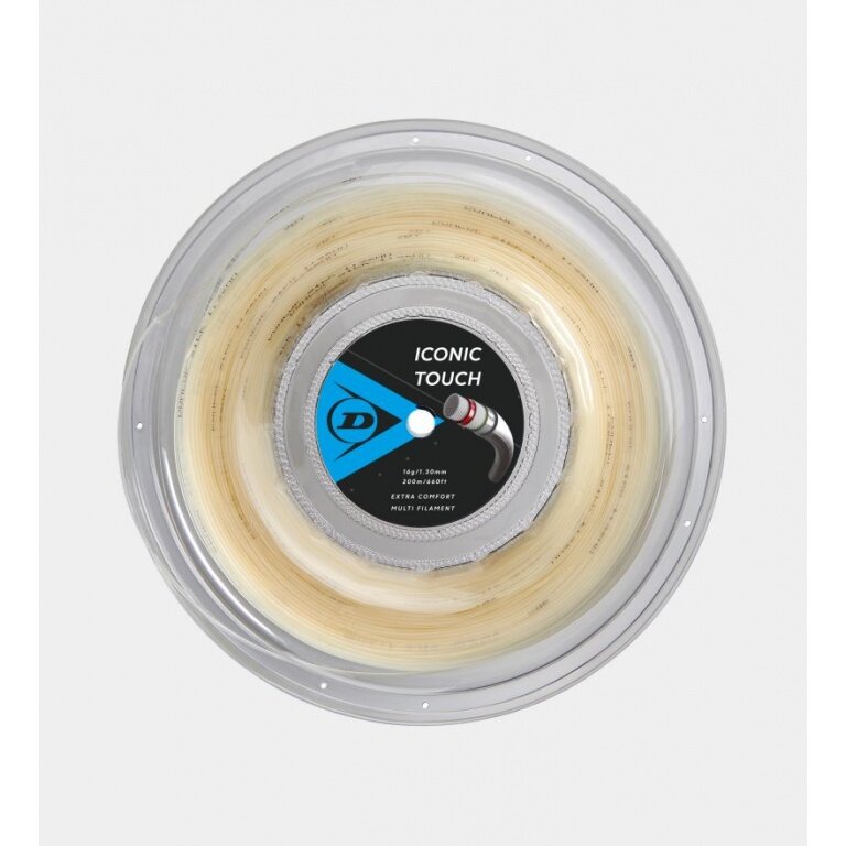 Dunlop Tennis String Iconic Touch (Extra Comfort) natural 200m reel -