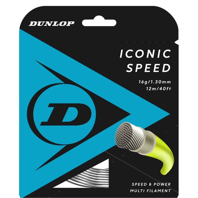 Dunlop Tennis String Iconic Speed (Power) Natural 12m Set