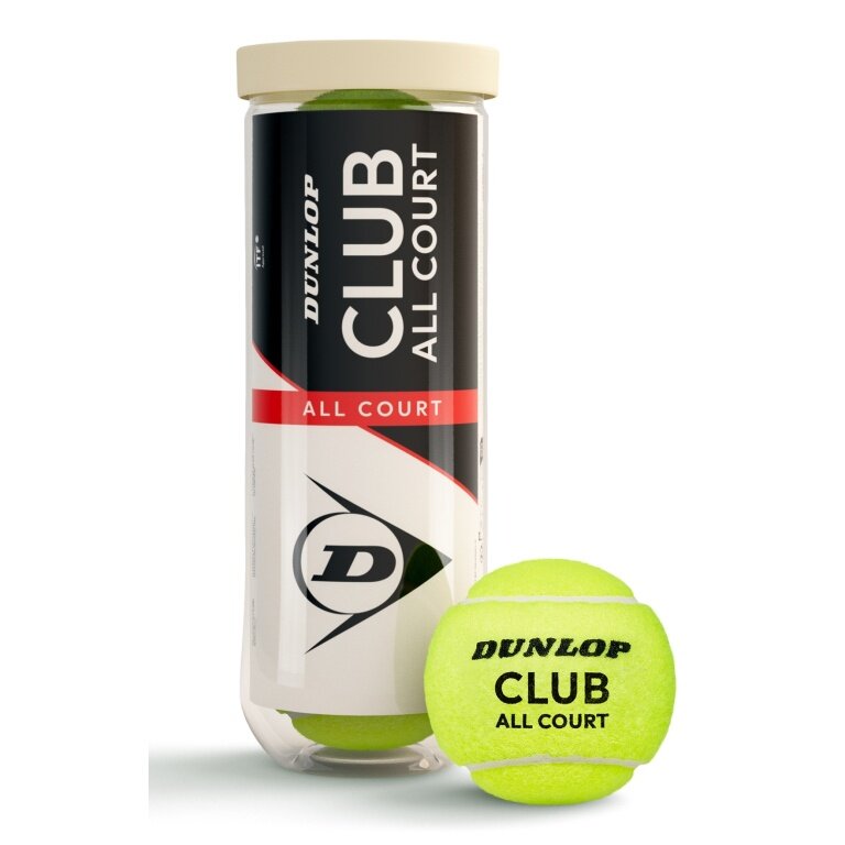 Dunlop Tennis Balls Club Allcourt Pack of 3