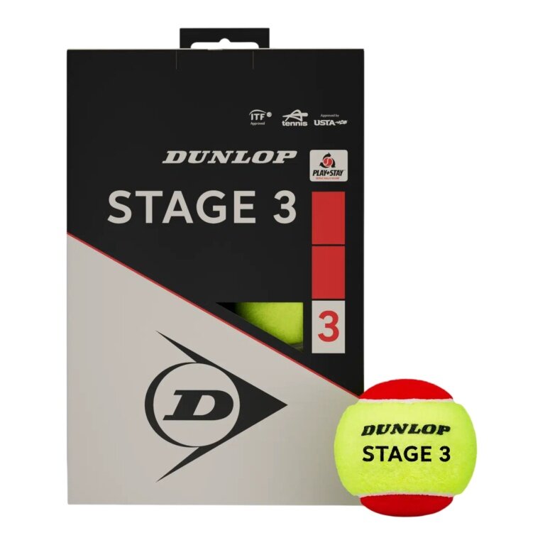 Dunlop Methodology Balls Stage 3 yellow/red 12-pack in a box