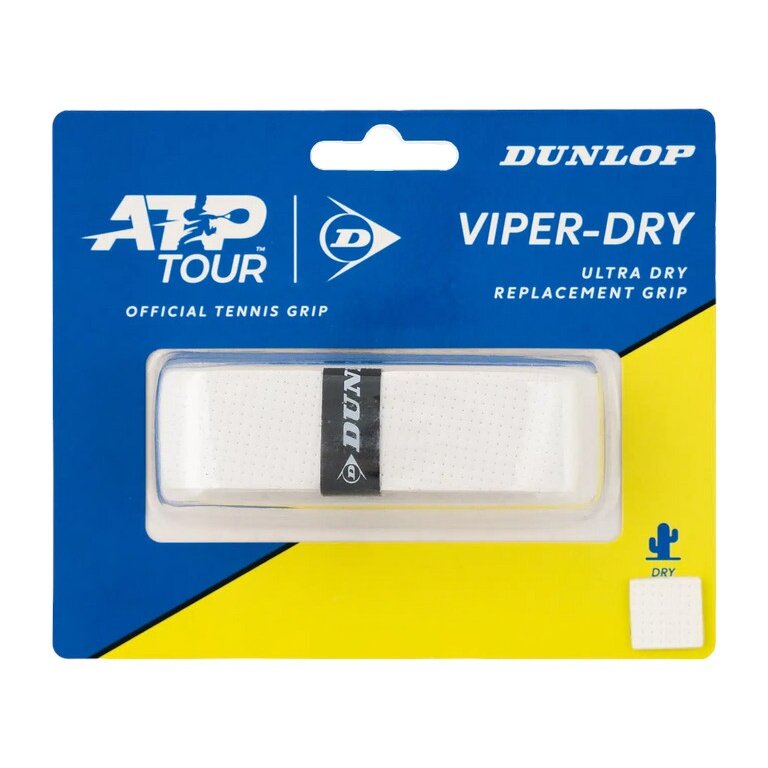 Dunlop Baseband Viper Dry 1.8mm (Sweat absorption, perforated) white - 1 piece