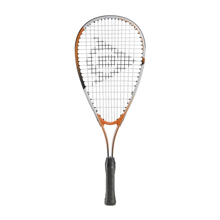 Dunlop Kids' Squash Racket Play Mini 23.5in (7-10 years) white/orange - strung -