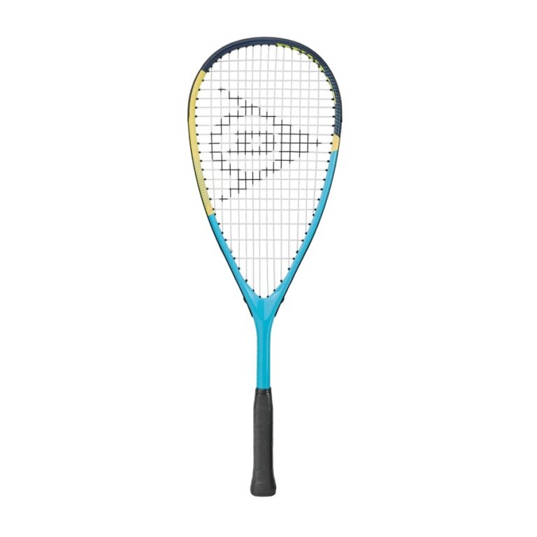 Dunlop Junior Squash Racket Tristorm JR 25 (160g/head-heavy) 2026 blue/grey/yellow - strung -