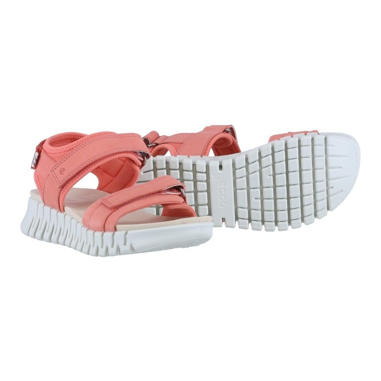 ECCO Sandal Gruuv Sol Lea (Premium Leather) coral orange ladies