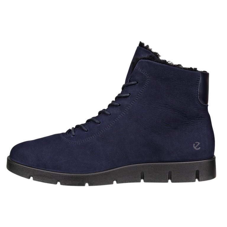 ECCO Winter Boots Bella Boot (Nubuck Leather, Warm) Navy Blue Ladies
