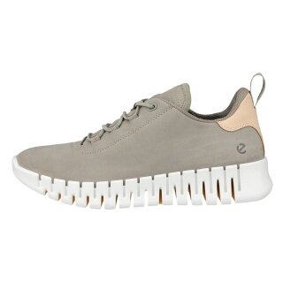 ECCO Sneaker Gruuv Lea (soft nappa leather) grey-beige ladies