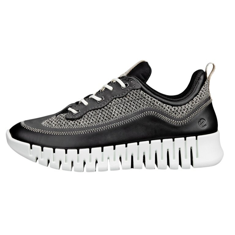 ECCO Sneaker Gruuv Lea (breathable textile) black ladies