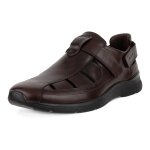 ECCO Leather Sandal Irving Fisherman (Full Grain Leather) Dark Brown Men's