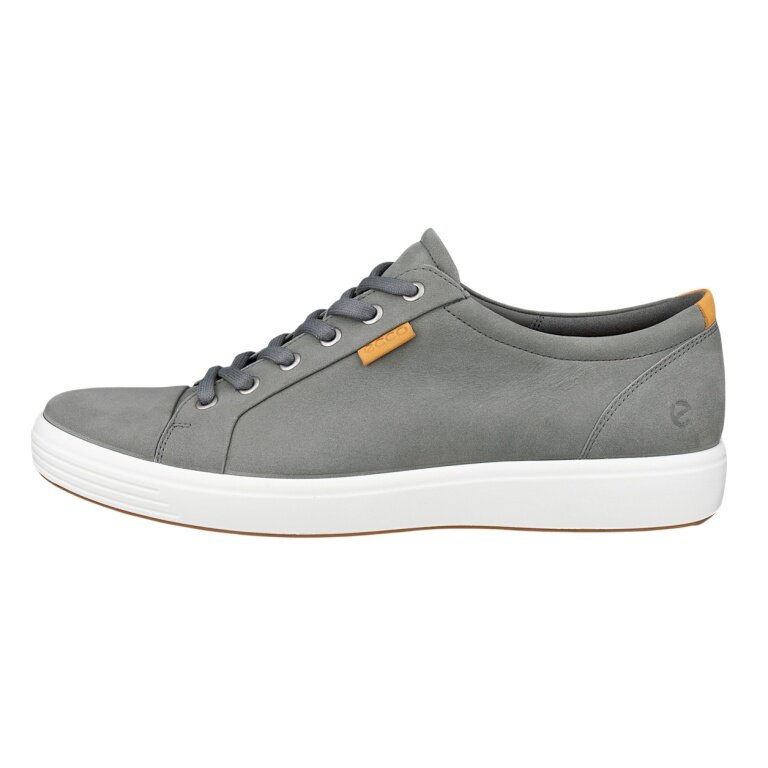 ECCO Men's Soft 7 Sneakers (made from premium leather) light grey