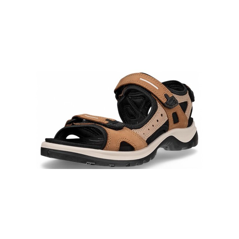 ECCO Yucatan Leather Sandal brown/beige Ladies