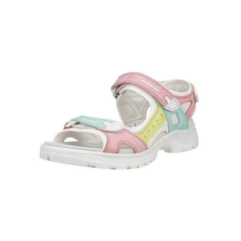 ECCO Yucatan Leather Sandal Multi/White Ladies
