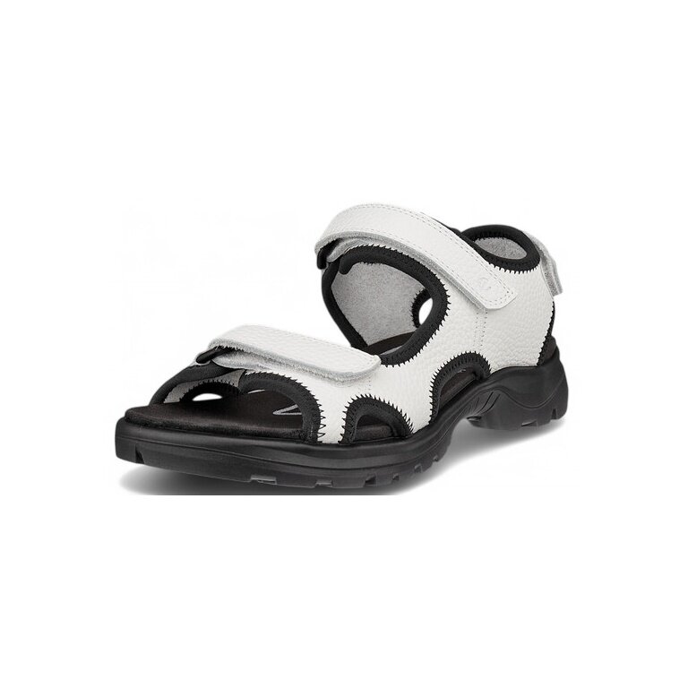 ECCO Hike 3 Strap Sandal (Leather) white Ladies