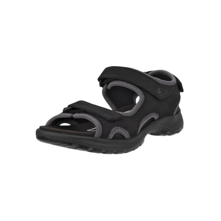 ECCO Hike 3 Strap Sandal (Leather) black ladies