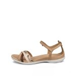 ECCO Flash X-Strap Sandal (Full Grain Leather) Light Brown Ladies