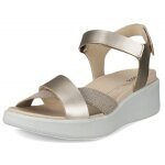 ECCO Flowt Sandal (full-grain and nubuck leather) gold/white ladies