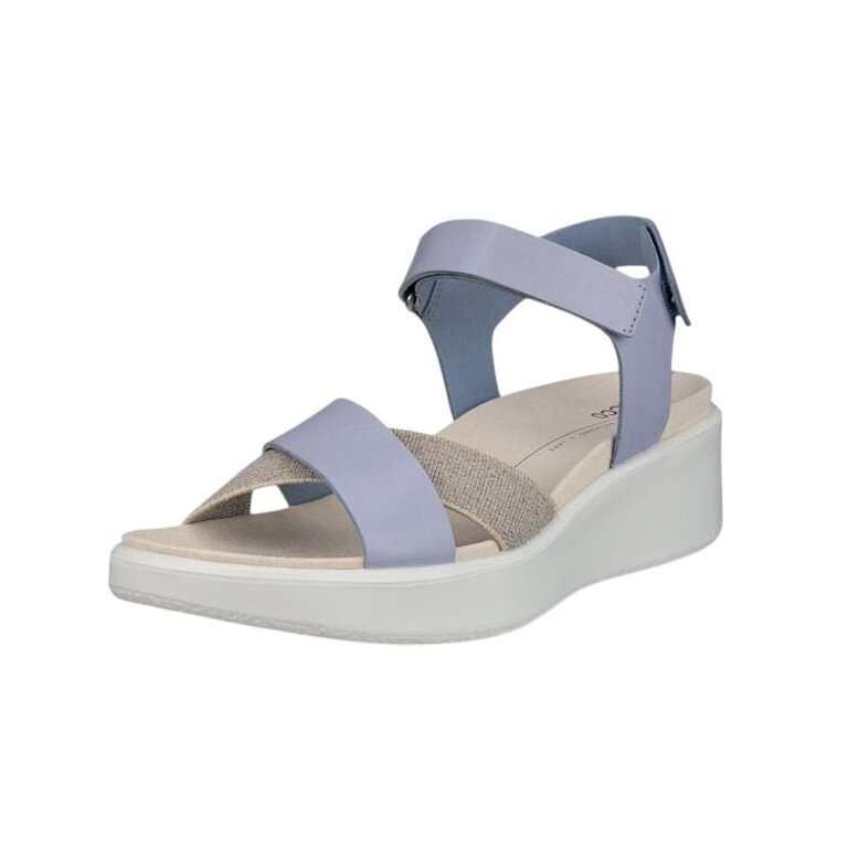ECCO Flowt Sandal (full-grain and nubuck leather) blue ladies