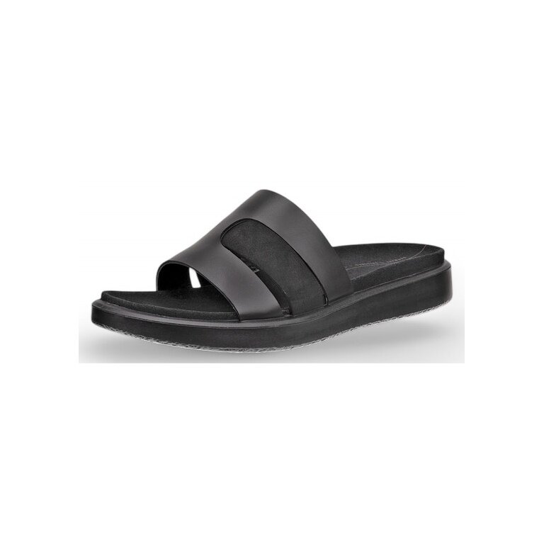 ECCO Flowt Slide Sandal (Premium Leather) black ladies