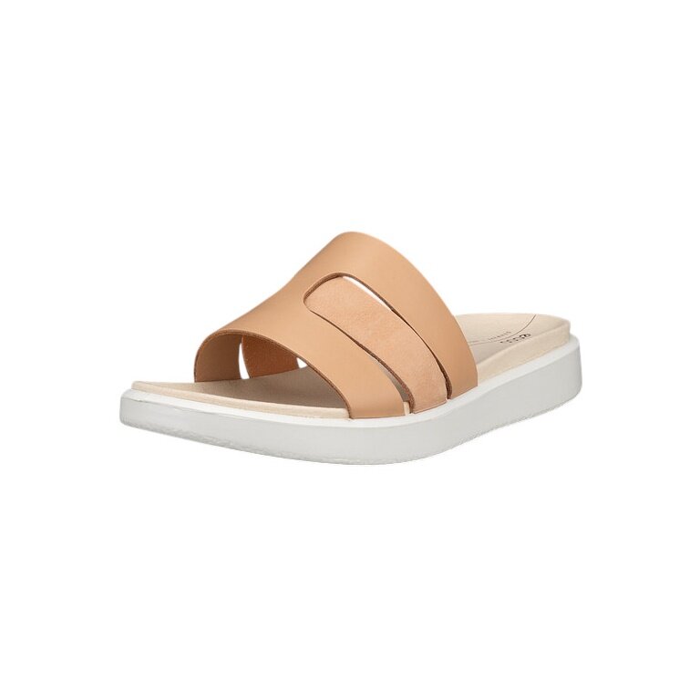 ECCO Flowt Slide Sandal (Premium Leather) beige ladies