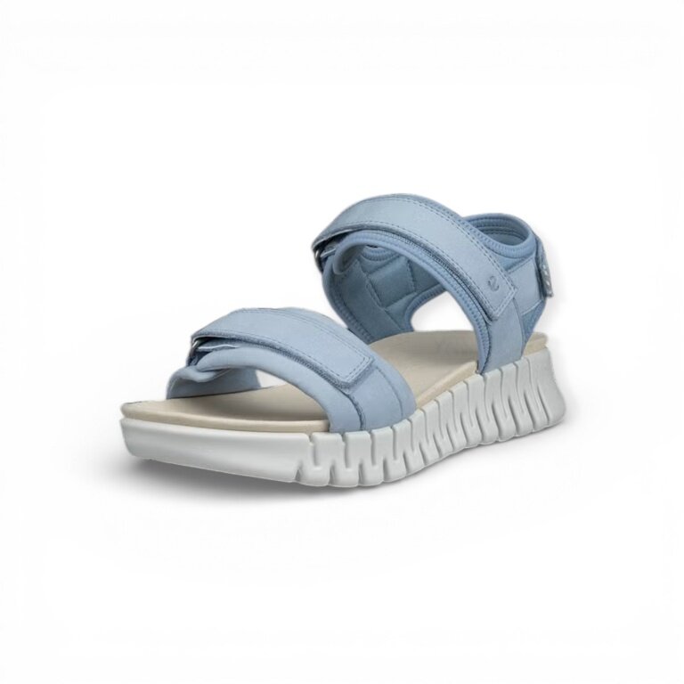 ECCO Sandal Gruuv Sol Lea (Premium Leather) blue ladies