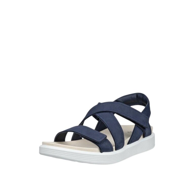 ECCO Soft Sandal (Premium Leather) navy blue Ladies