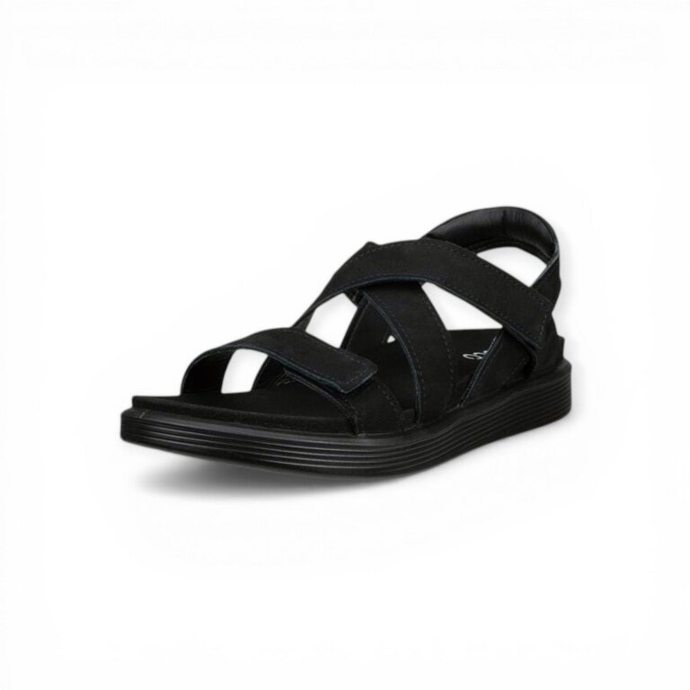 ECCO Soft Sandal (Premium Leather) black ladies