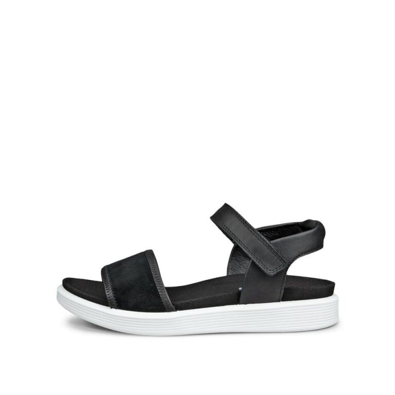 ECCO Soft Sandal (Full Grain Leather) black ladies